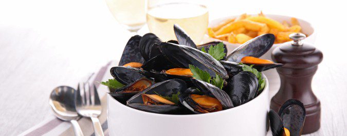 Los mariscos de concha también son ricos en hierro