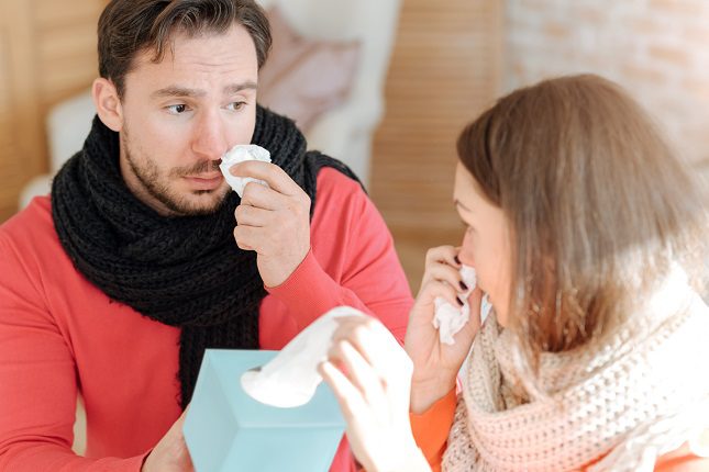 La gripe tiene mucha producción de tos y moco